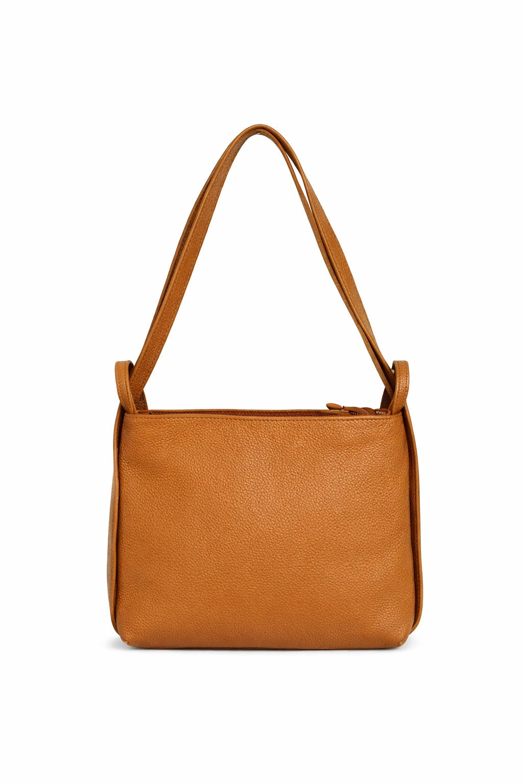LaGaksta Bria Italian leather convertible backpack in Cognac Tan