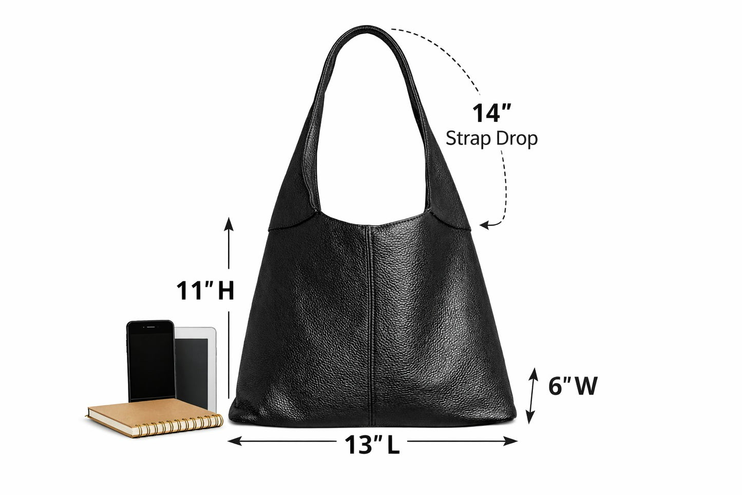 LaGaksta Hobo Bag Purse Women Italian Leather Large Shoulder Handbag
