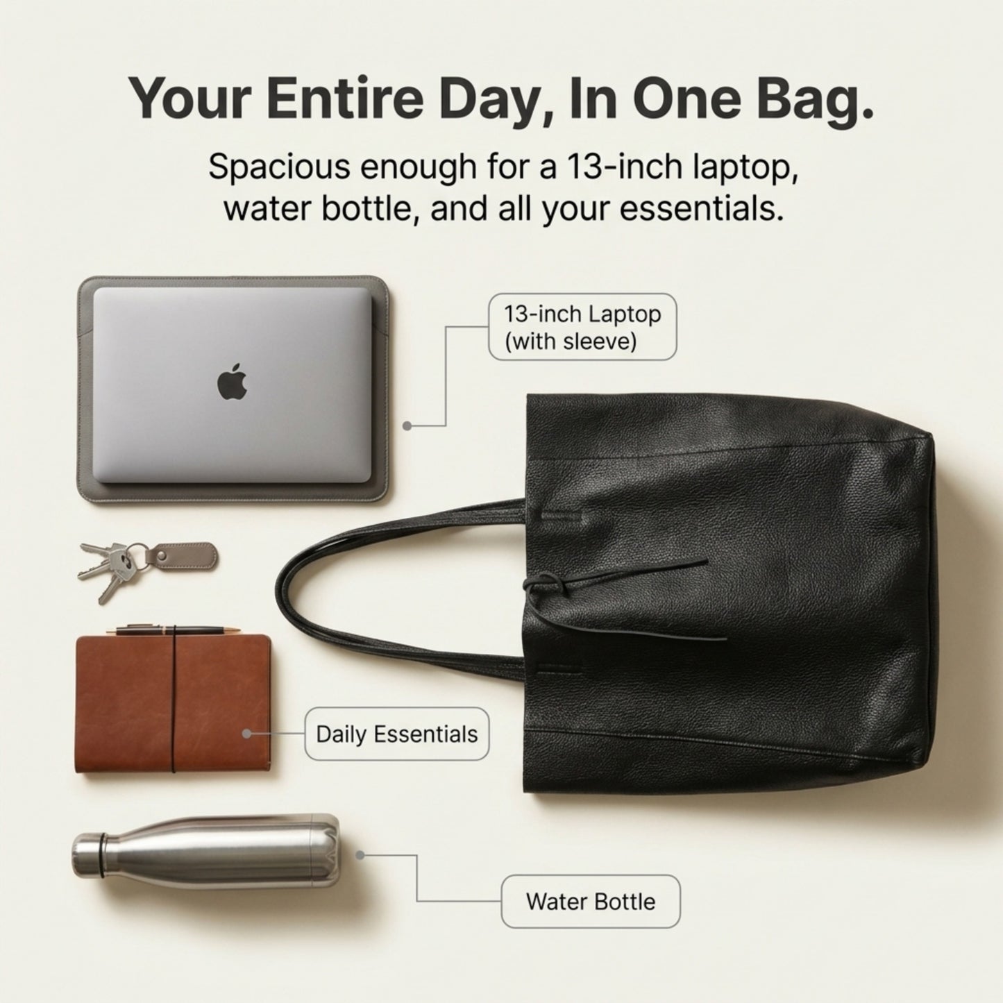 LaGaksta Taylor Italian Leather Tote Shopper Bag