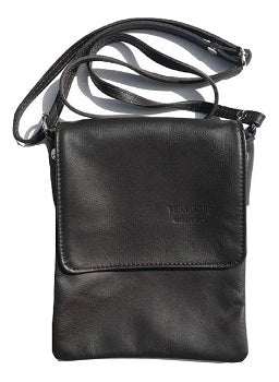 Italian Leather Square Crossbody Bag