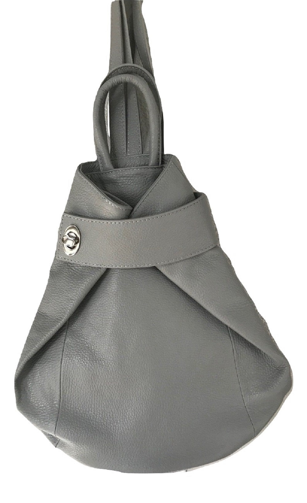 backpack purse leather grey Woman Lady Anne Vogue Mini Gray An ergonomic design compact with the supremely durable full Susu Leather Backpack Purse for