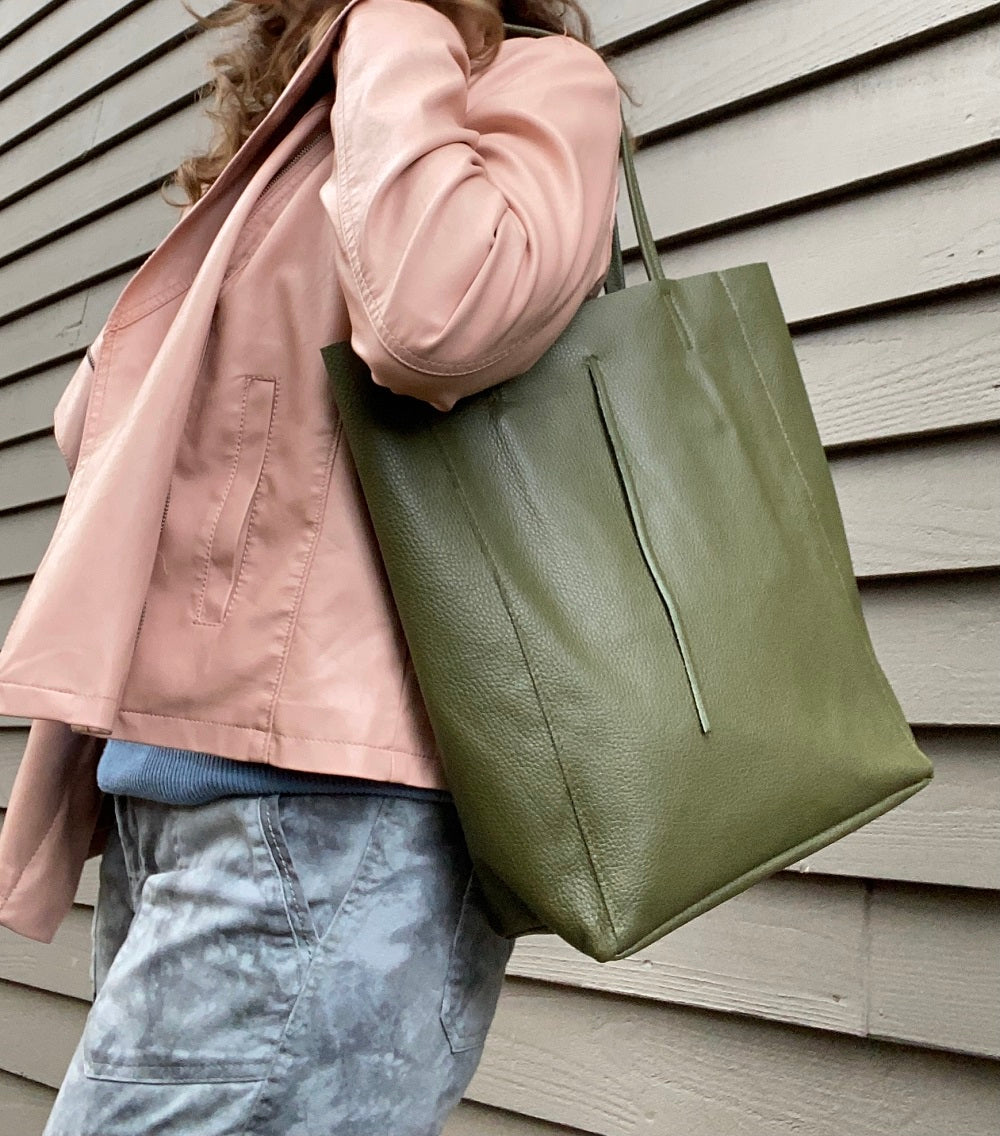 Leather Handbag Purse, Soft Leather Handbags for Women